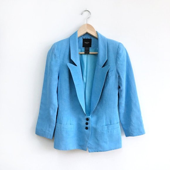 Smythe low-button electric blue Blazer - size 2 - Picture 1 of 8